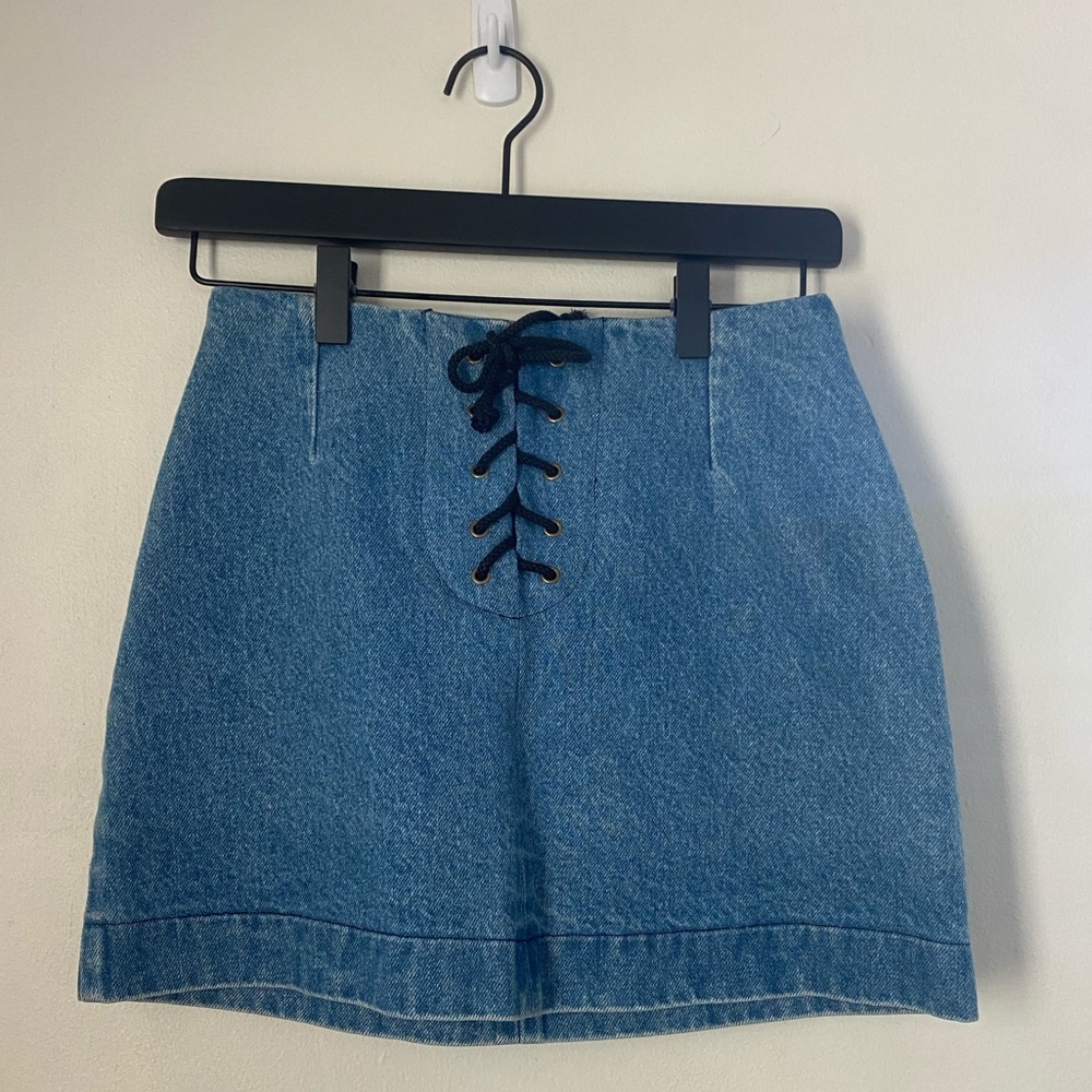 REFORMATION denim mini skirt, size 25/S/2